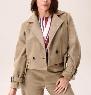Trench crop beige